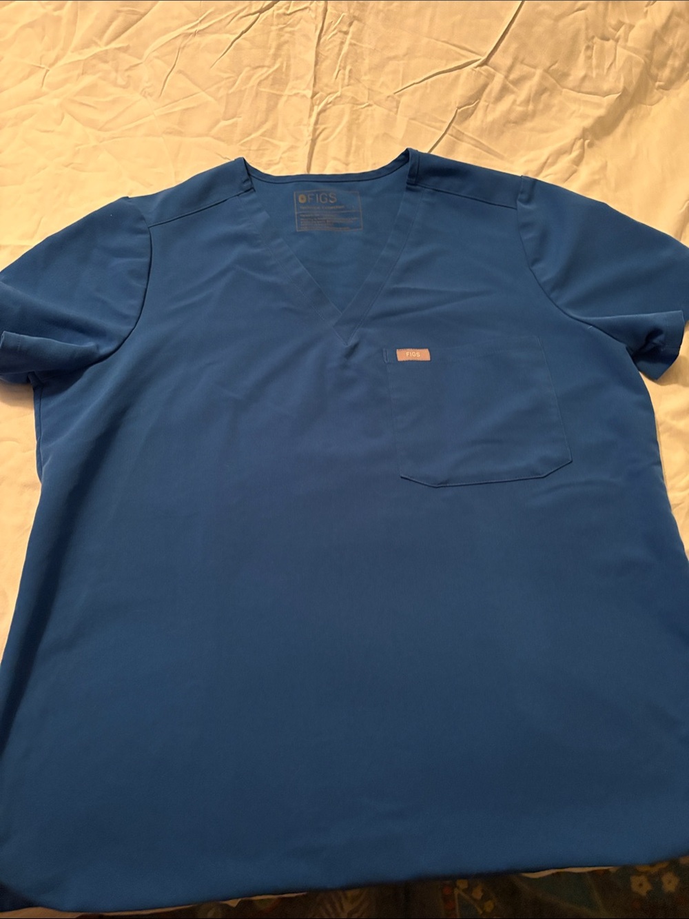 Figs womens royal Blue V-Neck Scrub Top
